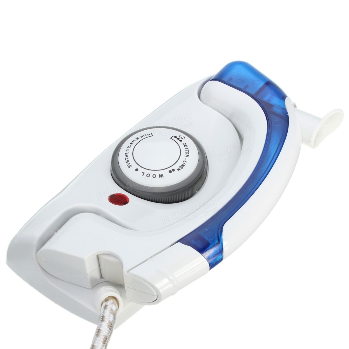 Mini Foldable Travel Steam Flat Iron Box - White,Blue.