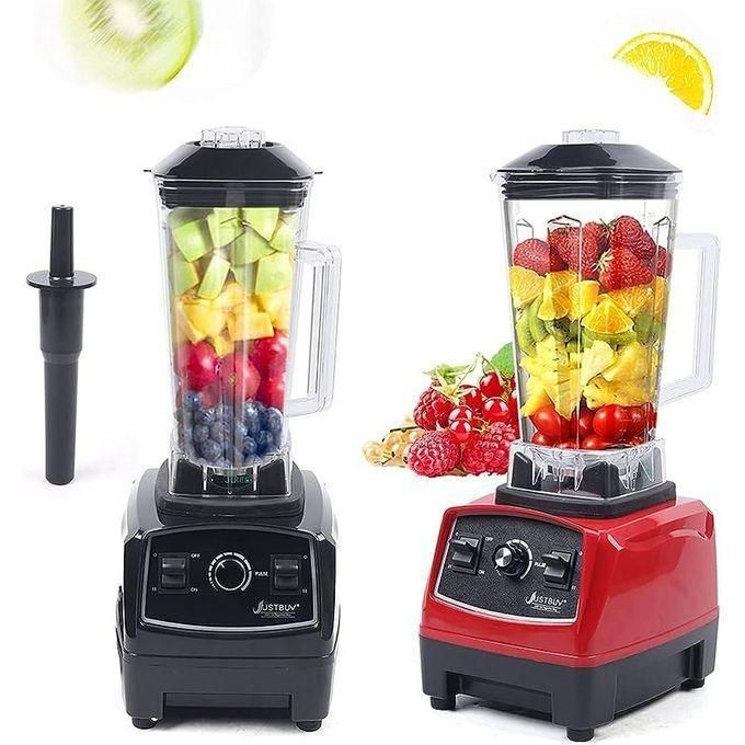 Commercial & Household Blender, Heavy Duty Smoothies, Fruits & Ice Crusher For Business & Domestic Use - Black,Red