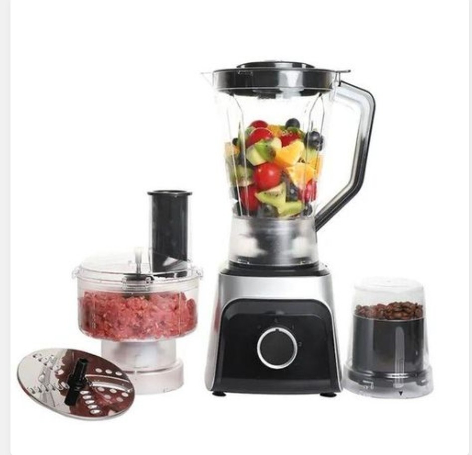 Hoffmans 5 in 1 Multifunction Blender 1.8L home Use Und Powerful Commercial Food Processor With Juicer, Blender And Grinder-Black