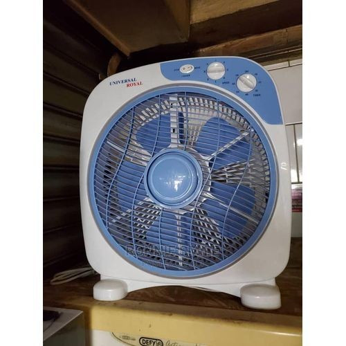 Table Box Fan 12 Inche - White Blue/ Grey