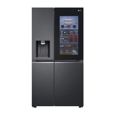 LG Fridge 649 Litres, Side by Side, Smart Inverter Compressor, Shiny Steel, Hygeine Fresh Water Dispenser with UV Protection, Knock Knock, Silver GC-X257CSES
