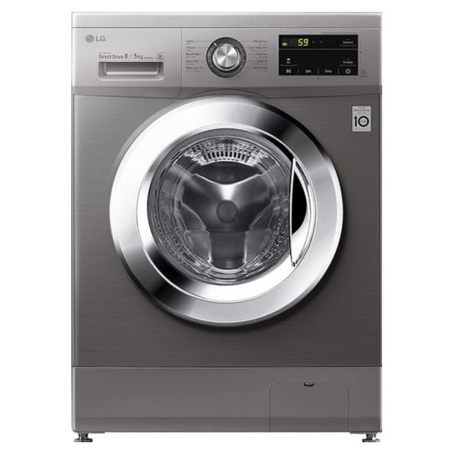 LG Washer and Dryer 8/5KG, Front Loader,Inverter DD, 6 Motion DD F4J3TMG5P