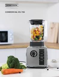 Hoffmans High Speed Nutritional 2L Commercial High Quality Blender – Grey/Transparent