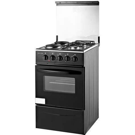 Global Star Gas Cooker 2 Gas + 2 Electric Oven  50*60 - Black