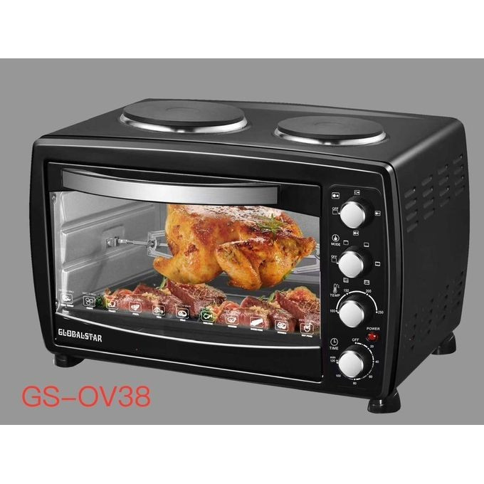 Microwave Oven With Rotisserie/Two Hot Plates GS-OV38