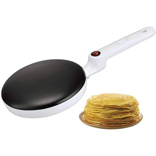 3 Steps Non-stick Chapati Pancake Crepe Maker 20Cm -Black White