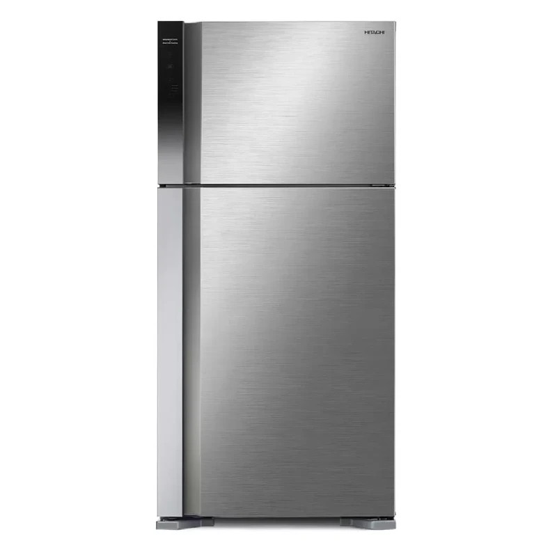 Hitachi Fridge 489/450 Liters Inverter Compressor Glass , HRTN7489DFGGRET - Grey