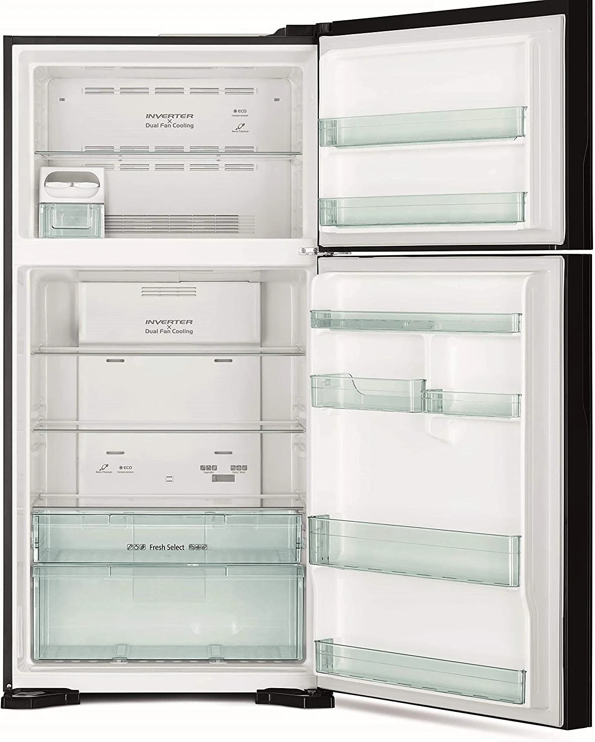 Hitachi Fridge 565/510 LITERS, RV750PUN7BSL - BRILLIANT SILVER