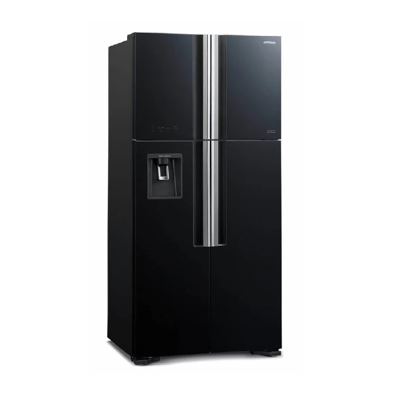 Hitachi Fridge 550L Net Inverter Compressor Water Dispenser, RW800PUN7GBK - GLASS BLACK