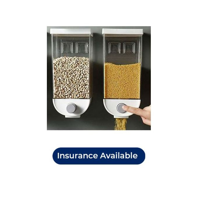 2Piece Wall-Mounted Cereal Dispenser,Food Storage Container Organizer,Colourless
