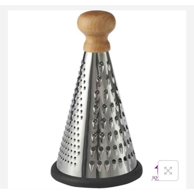 Round Sided Stainless Steel Vegetable Grater Slicer-Silver.