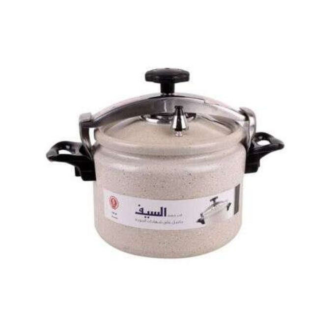 9L Granite Pressure Cooker Saucepan - Beige. . HTH