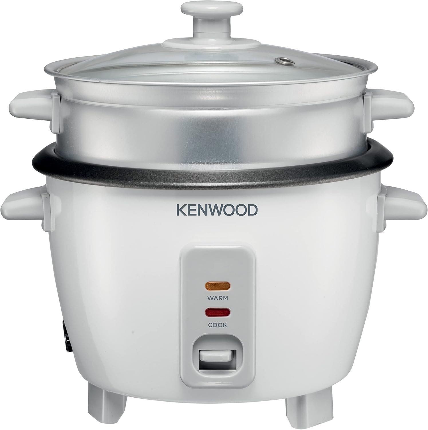 Kenwood Rice Cooker 0.6L with Steam Basket 350W, RCM30.000WH- WHITE