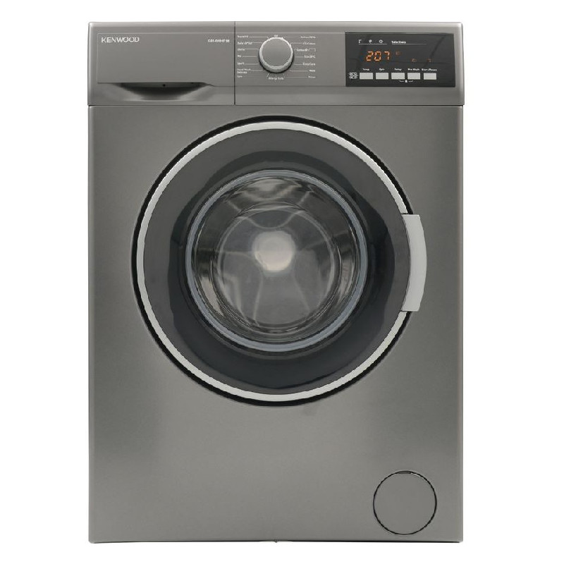 Kenwood washing machine 8Kg, 1000RPM, 15 Wash Programs with Rapid wash, WMM08 Silver