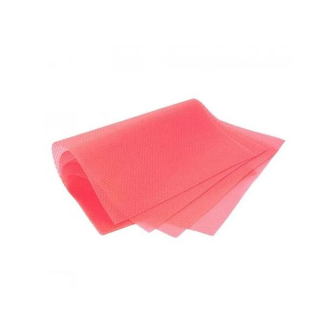 4 Piece Water Proof Liner Fridge Mats- Pink .