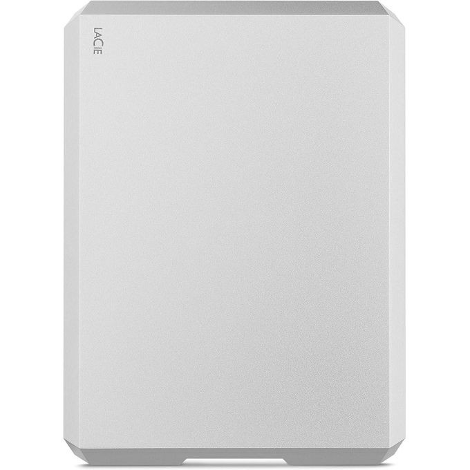 Mobile Drive, 4TB, External Hard Drive, Moon Silver, USB-C, 2 year Rescue Services (STHG4000400)- Silver Lacie