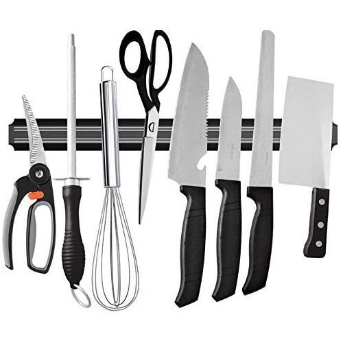 50Cm Wall Mount Professional Magnetic Knife Rack Holder Megnet - Black