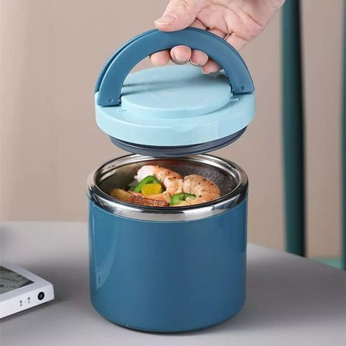 Soup Thermos Food Jar Insulated Lunch Container Microwave Bento Box for Cold Hot Food Flask Stainless Steel Lunch Box With Handle- Multicolor Tedemei