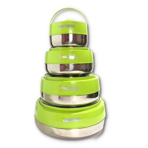 4pc Thermo Insulated Food Warmer Hot Pots Serving Dishes, Green