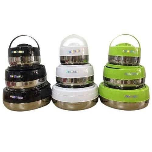 1 Set Of 3pc Thermo Insulated Food Warmer Hot Pots Serving Dishes