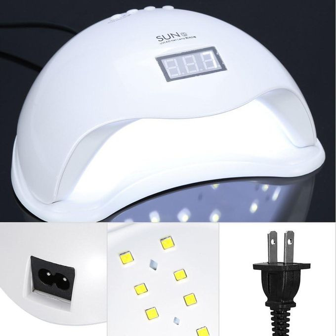 Professional LED Nail Polish Dryer Lamp Gel Machine For Manicure & Pedicure With Sensor - White