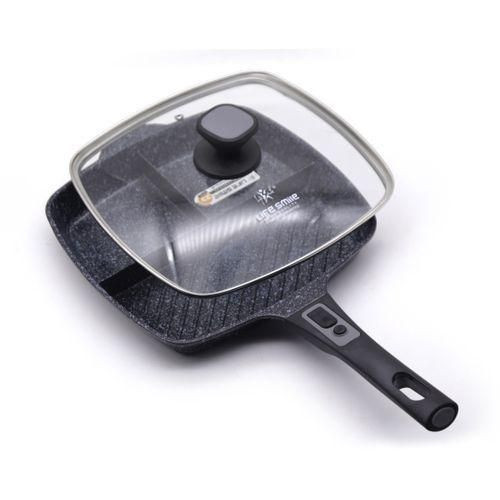 3 In 1 Non Stick Sectioned Multi Frying Pan - Black Life Smile