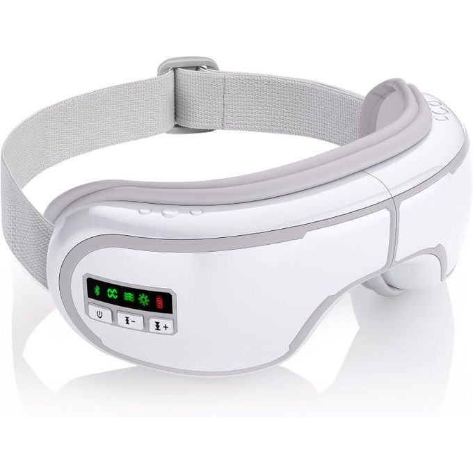 Mulit Modes Intelligent Air Pressure Vibration Wireless Music Eye Massager with Heat,FSA/HSA Eligible Eye Mask,Compression Massage,Eye Massager for Migraine Relief,Reduces Dark Circles, Eye Strain & Improve Sleep, Ideal Gift