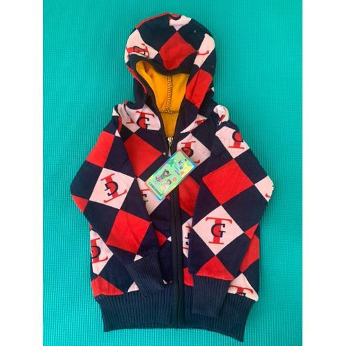 Baby Sweater With Hood Multi designs - Multicolor