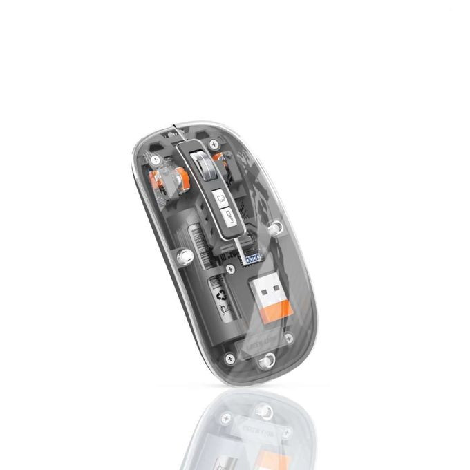 Wireless Bluetooth Transparent Mouse 2400DPI 400mAh Green Lion