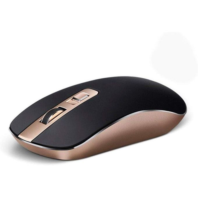 S4000 Optical USB 1600 DPI 2.4Ghz Wireless Mouse Mute Gaming Mouse For PC and Laptop - Black in Gold Hp