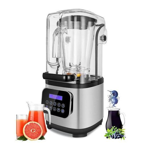 High speed Sound Proof Blender With Cover Mixer Fruit Juicer Silent Commercial Digital display Programmed Blender Ice Crusher