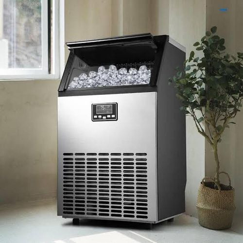 Northair Commercial Ice Maker, Built-In Stainless Steel Ice Machine, 100LBS/24H, Free-Standing Design for Party Gathering, Restaurant, Bar, Coffee Shop (100LB-Pro- Silver