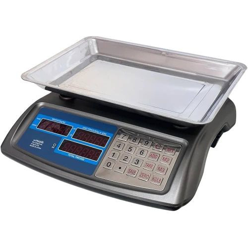 Professional Electronic Digital Price Computing Scale 88lb/40kg Commercial Food Weighing Scale for Produce Meat with Stainless Steel Large Platform, LCD Display, And Green Bright Backlight For Food And Commercial With Rechargeable Battery - Multicolor