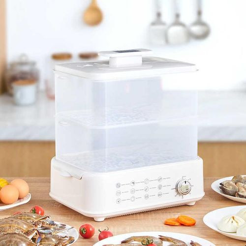 2 Layered Multi-Functional Electric Food Steamer With 12L Capacity & Quick Steam -Multicolor Silver Crest