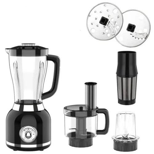 6 in 1 Multifunctional Electric Table Super Blender With 1.5L PC Unbroken Jar And Fruit And Vegetables Chopper, Meat Grinder, Food Processor, Salad Shredder Mixer Countertop Smoothie Crusher -Multicolor