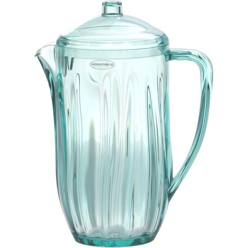 Plastic 2.5 Litre Multi-Purpose Jug with Coloured Lid for Water Picnic Juice, Durable Plastic, Spill-Proof Lid -Multicolor