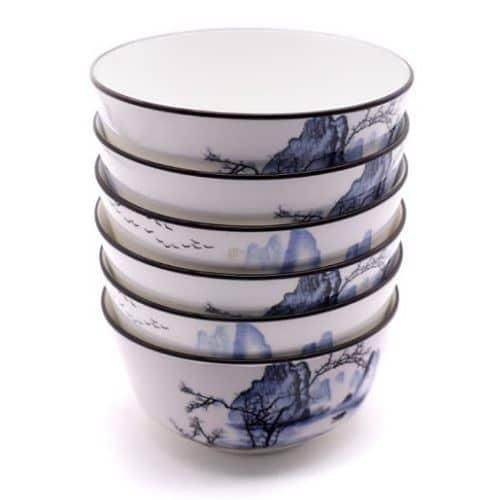 6 Pieces Of Cloud Design Food Cereal Soup Bowls Dishes - Multicolor