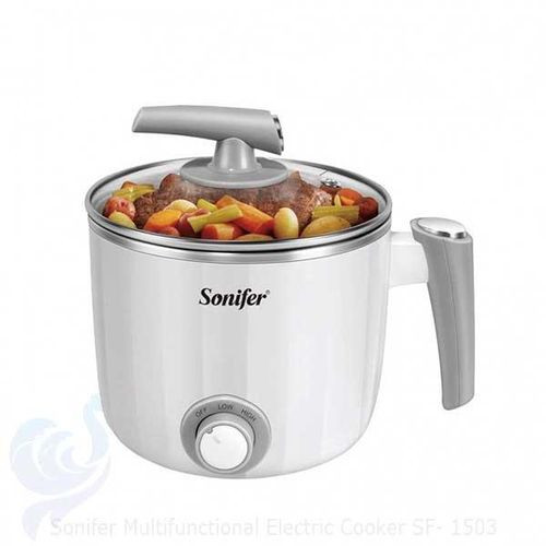 1.2L Portable Multifunctional Egg Boiler Soup Noodle Cooker Stainless Steel Mini Electric Cooker Pot Saucepan- Multicolor Sonifer