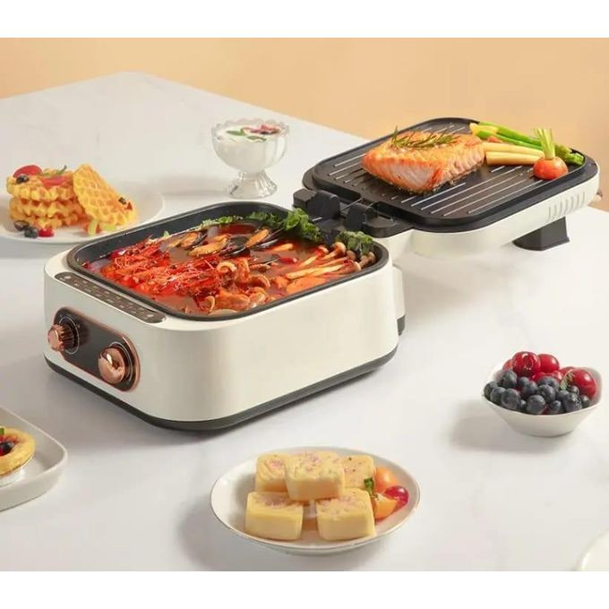 Electric Steak Pancake Pizza Oven Griddle Bake Pan Deepen Crepe Maker Double-sided Heating Skillet Barbeque Grill Hot Pot Cooker