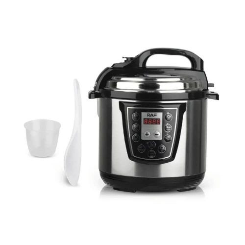 6L Electric Rice Pressure Cooker Steamer Pot- Silver RAF