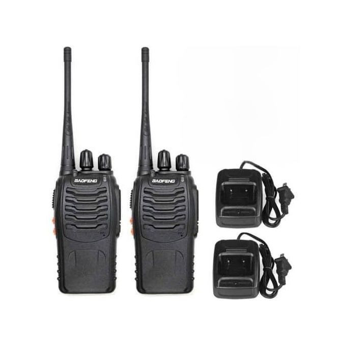 BF-888S Radio Handheld Two Way Radio UHF Portable Walkie Talkies for Adults, Hiking Biking Camping (2 Pack) -Black Baofeng
