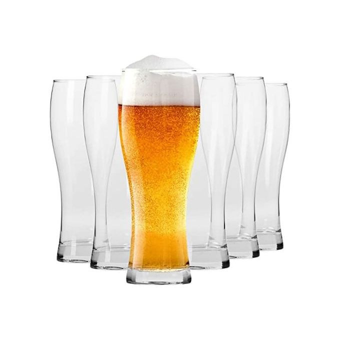 6 Pieces Of Legend Juice Beer Glasses Mugs -Colorless Arcoroc