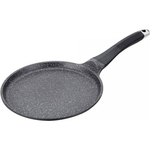 26cm Non Stick Marble Ceramic Coated Chapati Roti Omelets Crepe Frying Pan- Black