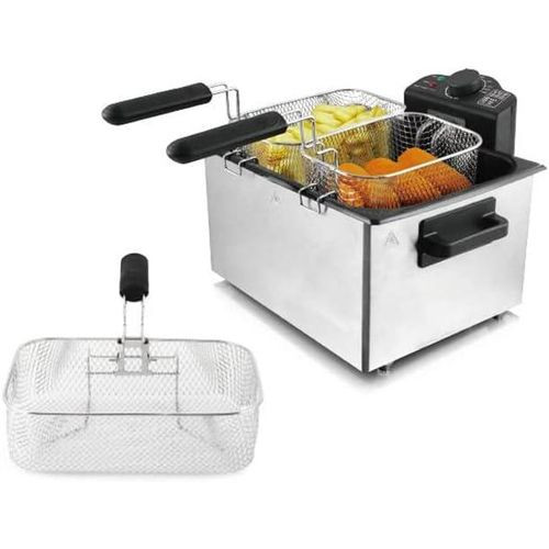5L Electric Deep Fryer With 3 Frying Basket WJ 801 2100W 5 Liter Air Fryer Smokeless Oilless Sokany