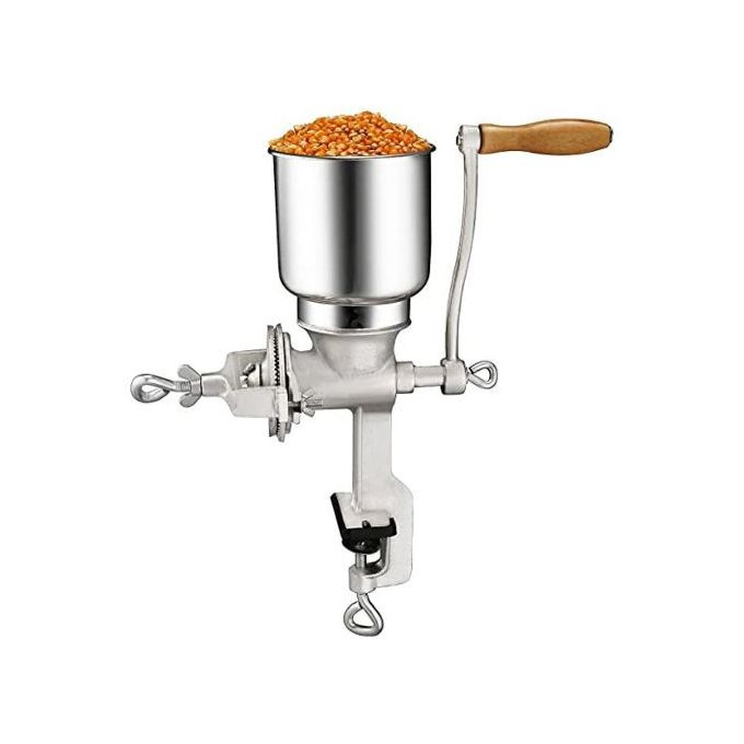 Cast Iron Manual Grain /Corn Grinder/Mill-Silver