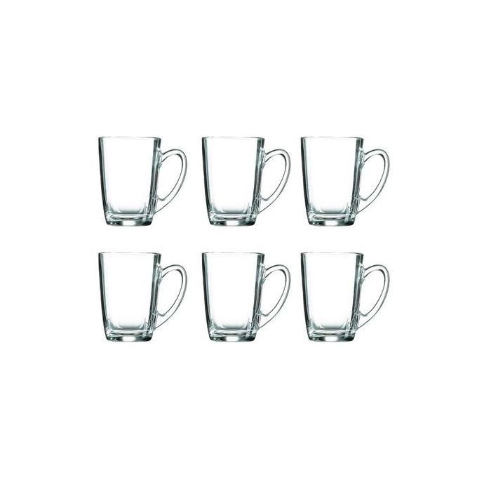 6 Pieces Of Luminarc Tea/Coffee Glass Mug/Cups-Colourless. Luminarc