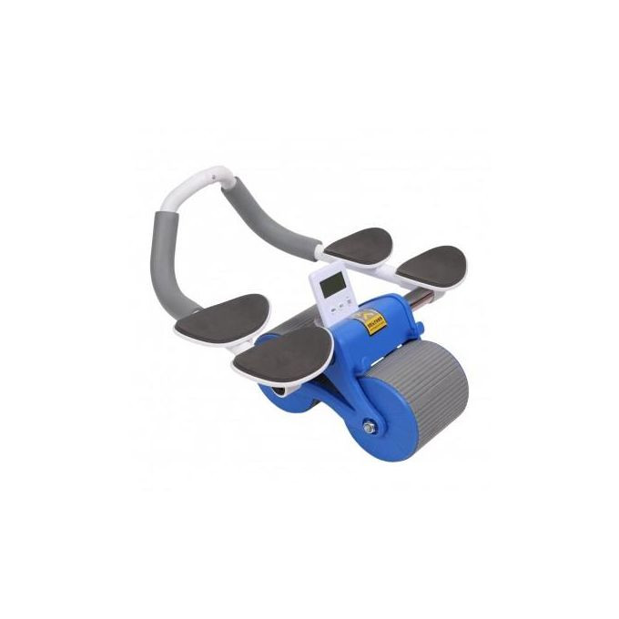 Automatic Rebound Abdominal Wheel With Timer, Adjustable Ab Roller with Elbow Support, Ab Workout Equipment Double Round Abdominal Exercise Roller with Knee Pads with Phone Holder Anulely Home Gym Fitness,