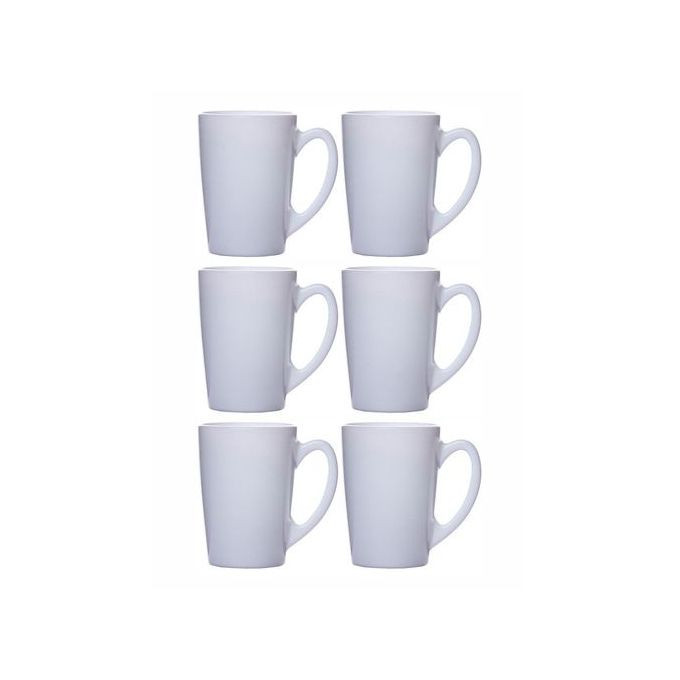 6 Pieces Of Luminarc Tea/Coffee Mug/Cups - White. Luminarc