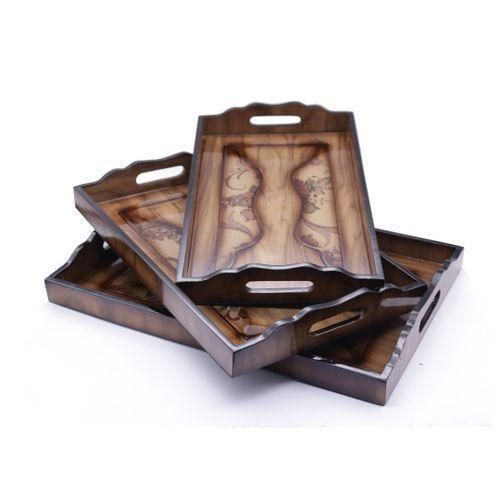 3 Piece Of Wooden Serving Trays Platters, Multi design & Color. Other