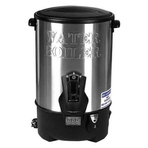 25 Litre Commercial Hot Water Boiler Tea Urn Warmer- Black -Silver
